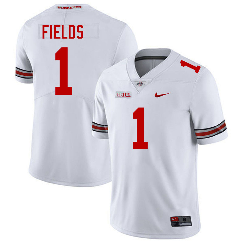 Justin Fields Ohio State Buckeyes Jersey College Football Uniforms-White